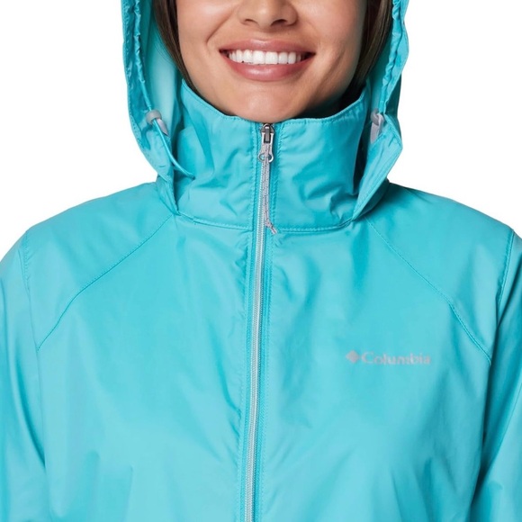 Columbia Women’s Rain Jacket Size M NWOT Blue Lightweight Zip-Up Windbreaker - Picture 6 of 12